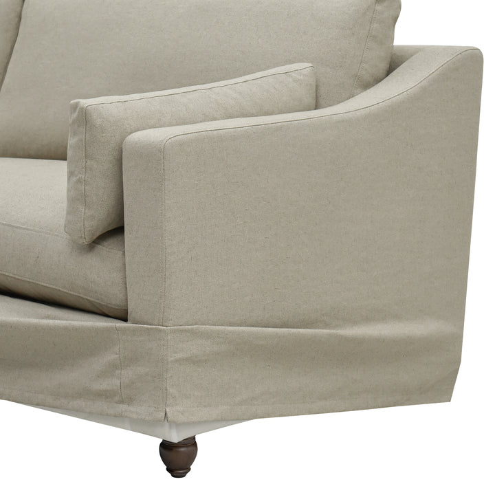 Slip Cover Only - Clovelly Hamptons 4 Seat Sofa Natural