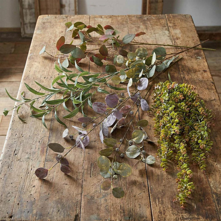 Eucalyptus leaf Spray Burgundy 90cm