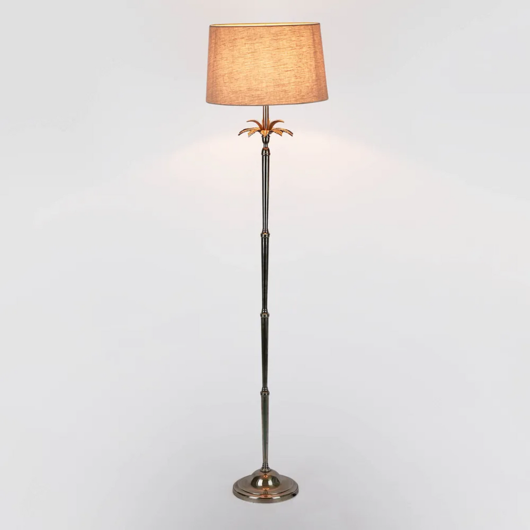 Casablanca Floor Lamp Base Antique Silver