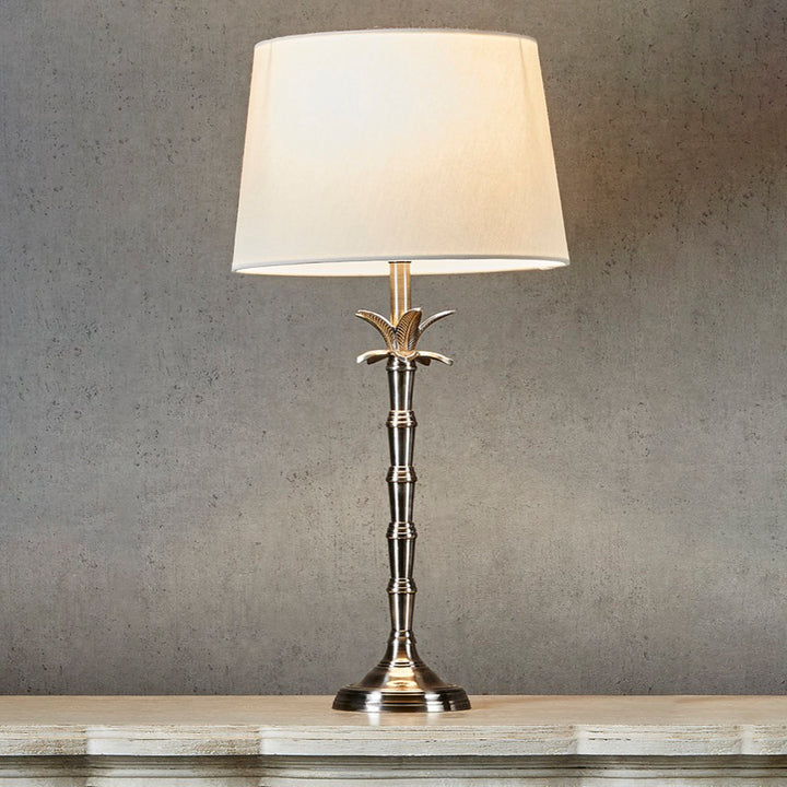 Bahama Table Lamp Base Small Silver- Base Only