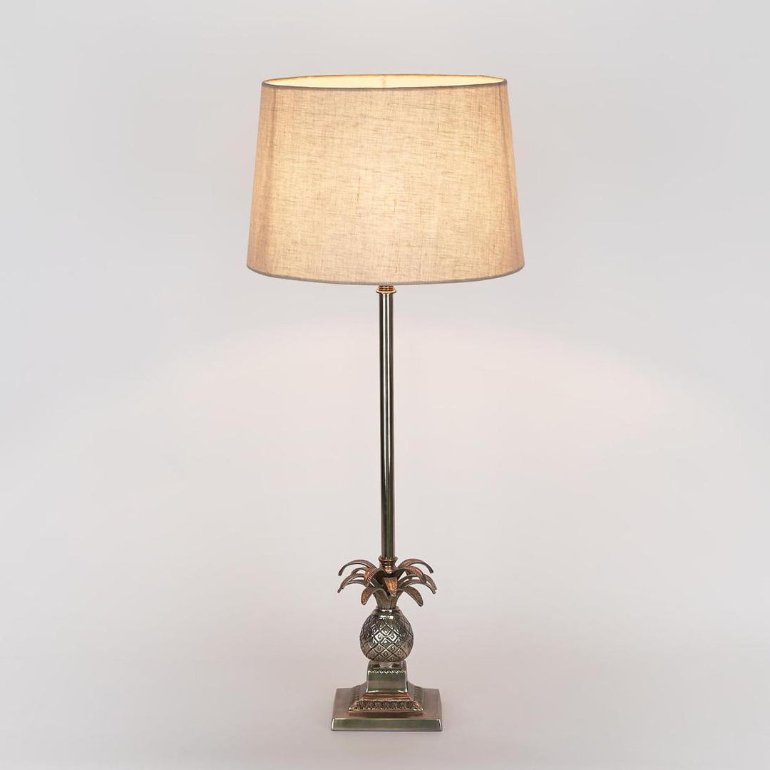 Caribbean Pineapple Table Lamp Base Antique Silver- Base Only