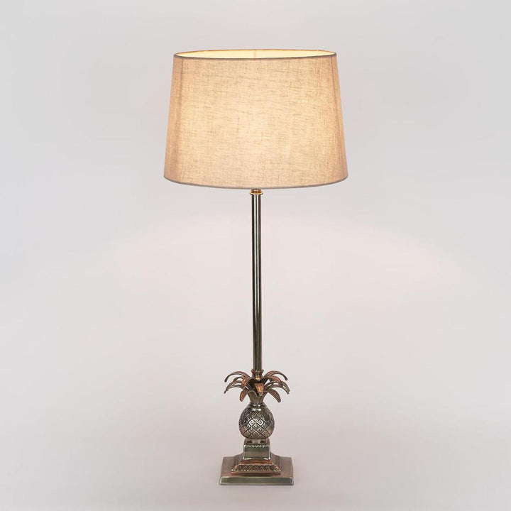 Caribbean Pineapple Table Lamp Base Antique Silver- Base Only