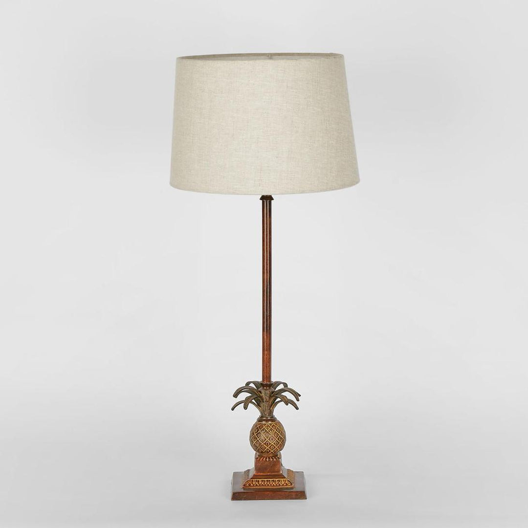 Caribbean Pineapple Table Lamp Base Brown- Base Only
