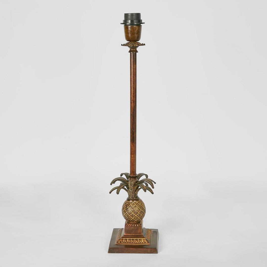 Caribbean Pineapple Table Lamp Base Brown- Base Only
