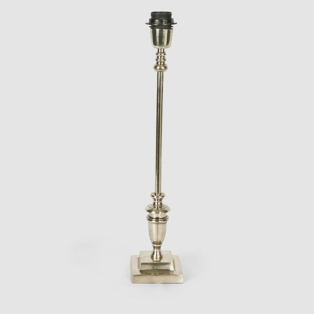 Lyon Candlestick Table Lamp Base Antique Silver- Base Only