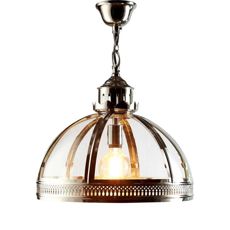 Gage Ceiling Pendant Small Shiny Nickel