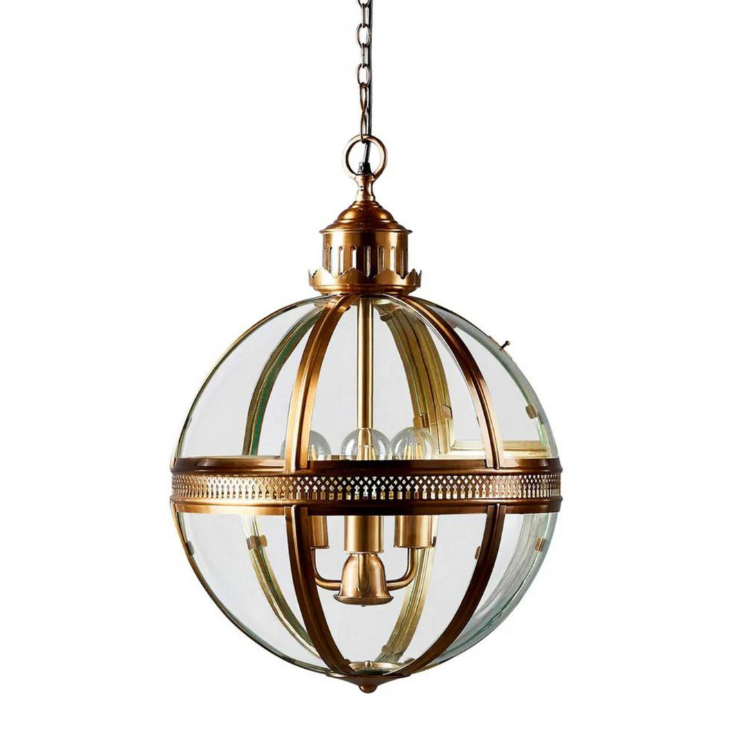 Saxon Ceiling Pendant Medium Antique Brass