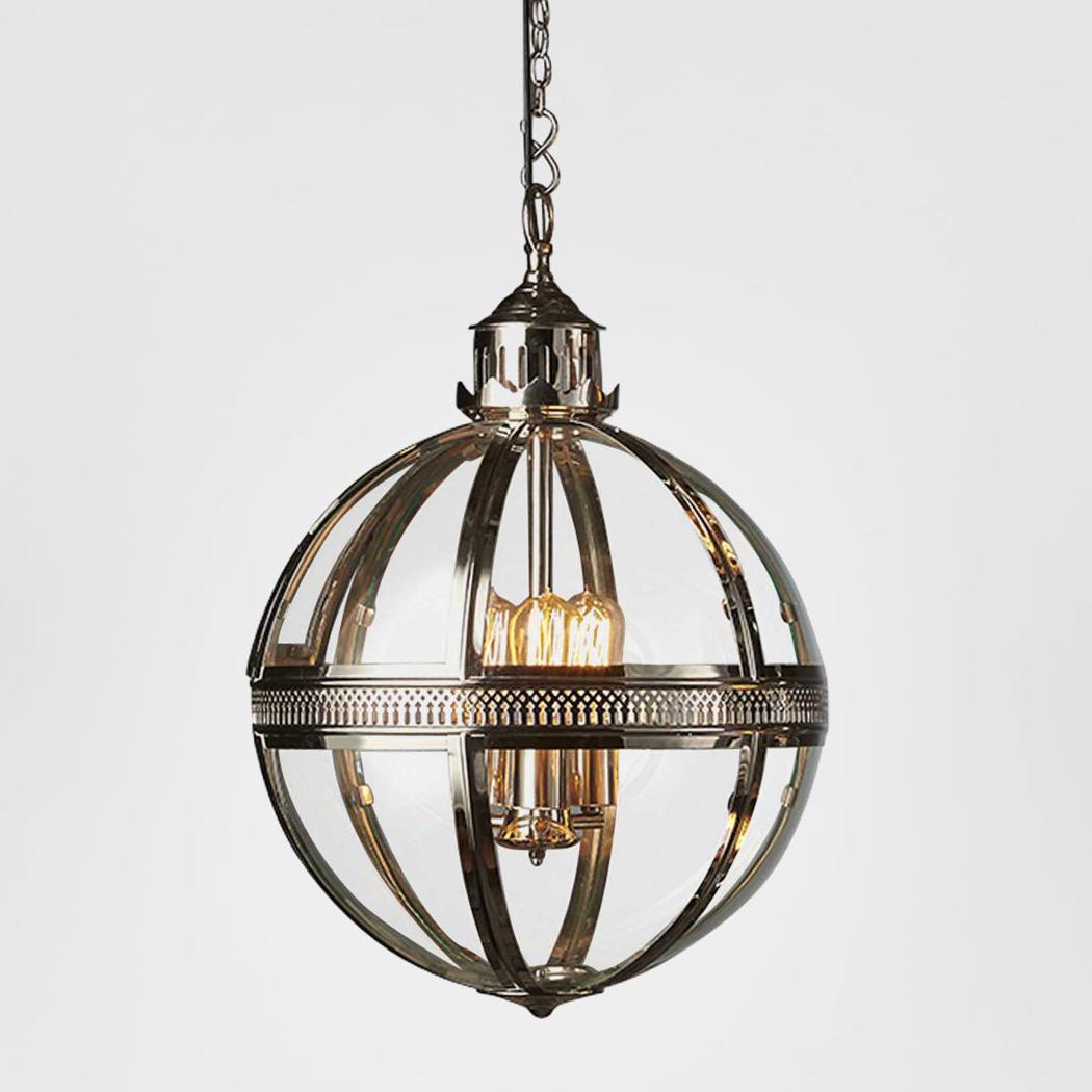 Saxon Ceiling Pendant Medium Shiny Nickel