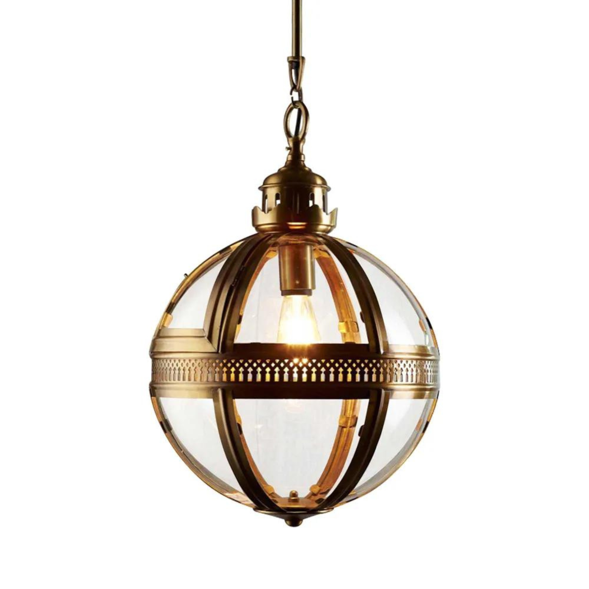 Saxon Ceiling Pendant Small Antique Brass – OneWorld Collection