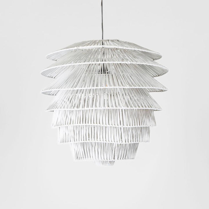 Saba Rattan Ceiling Pendant White