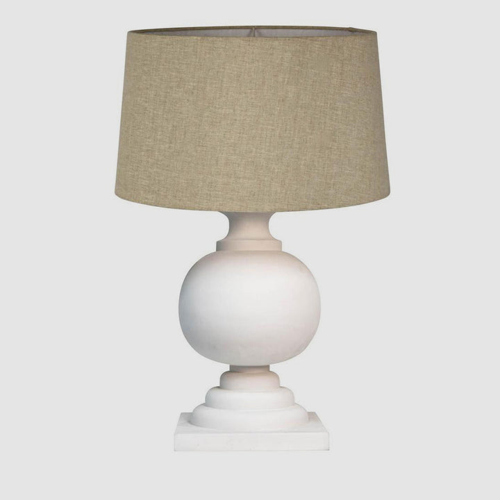 Coach Table Lamp Base White- Base Only