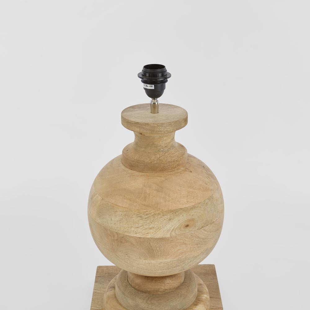 Coach Table Lamp Base Natural- Base Only