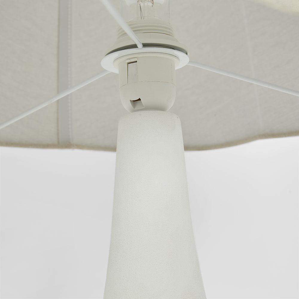 Soren Table Lamp & Linen Shade White