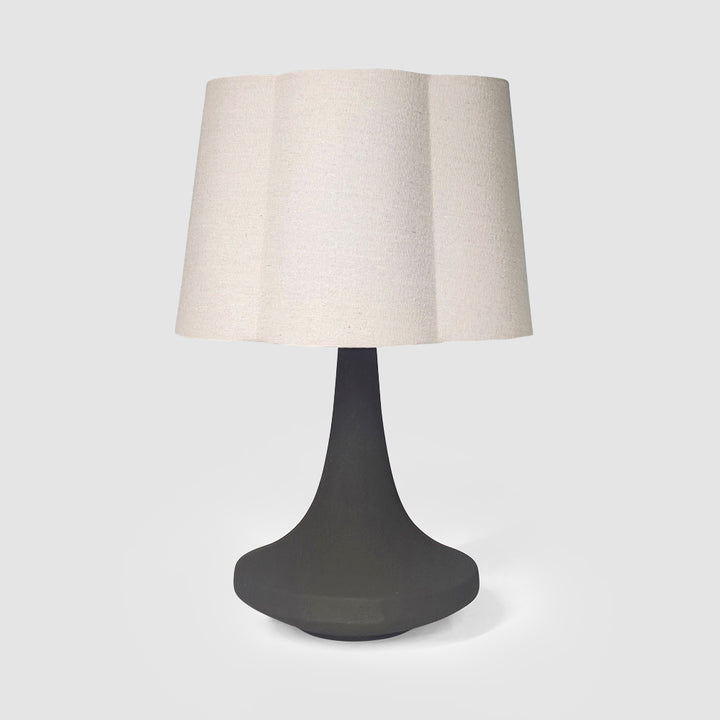 Soren Table Lamp & Linen Shade Black