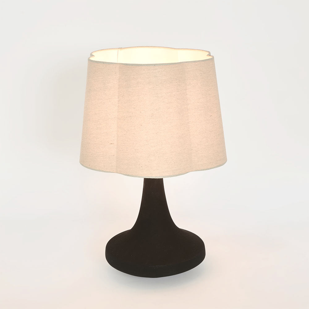 Soren Table Lamp & Linen Shade Black