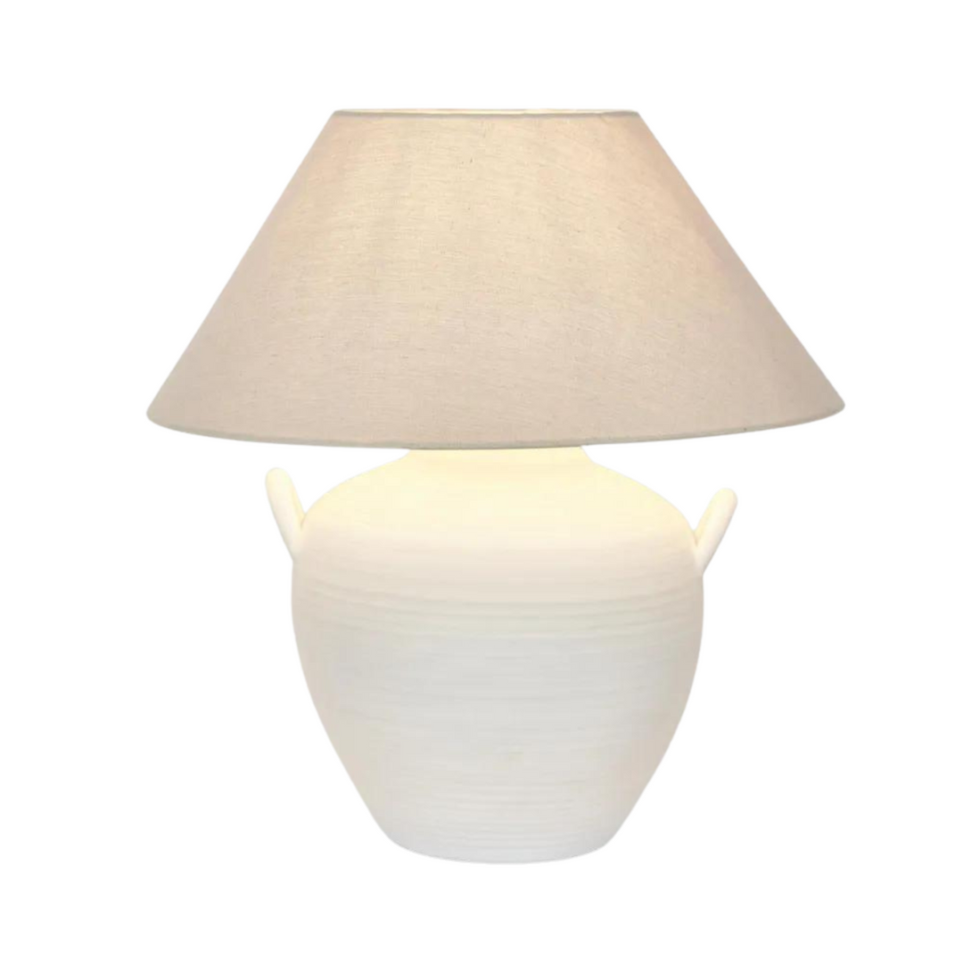 Camille White Table Lamp & Shade