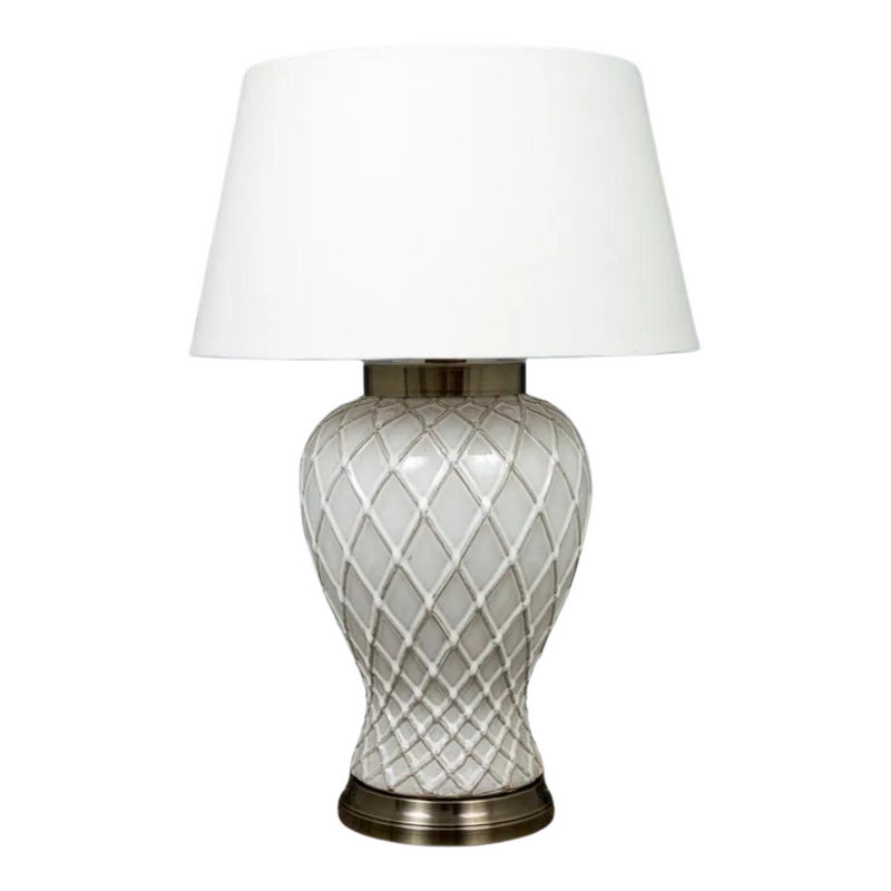 Berkley Ceramic Table Lamp Base Ivory