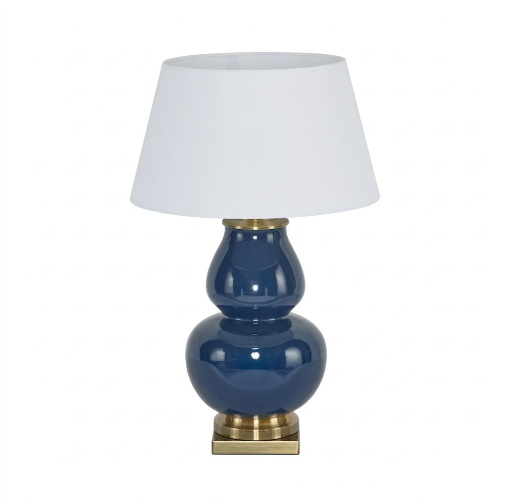 Matisse Ceramic Midnight Blue Table Lamp & Shade