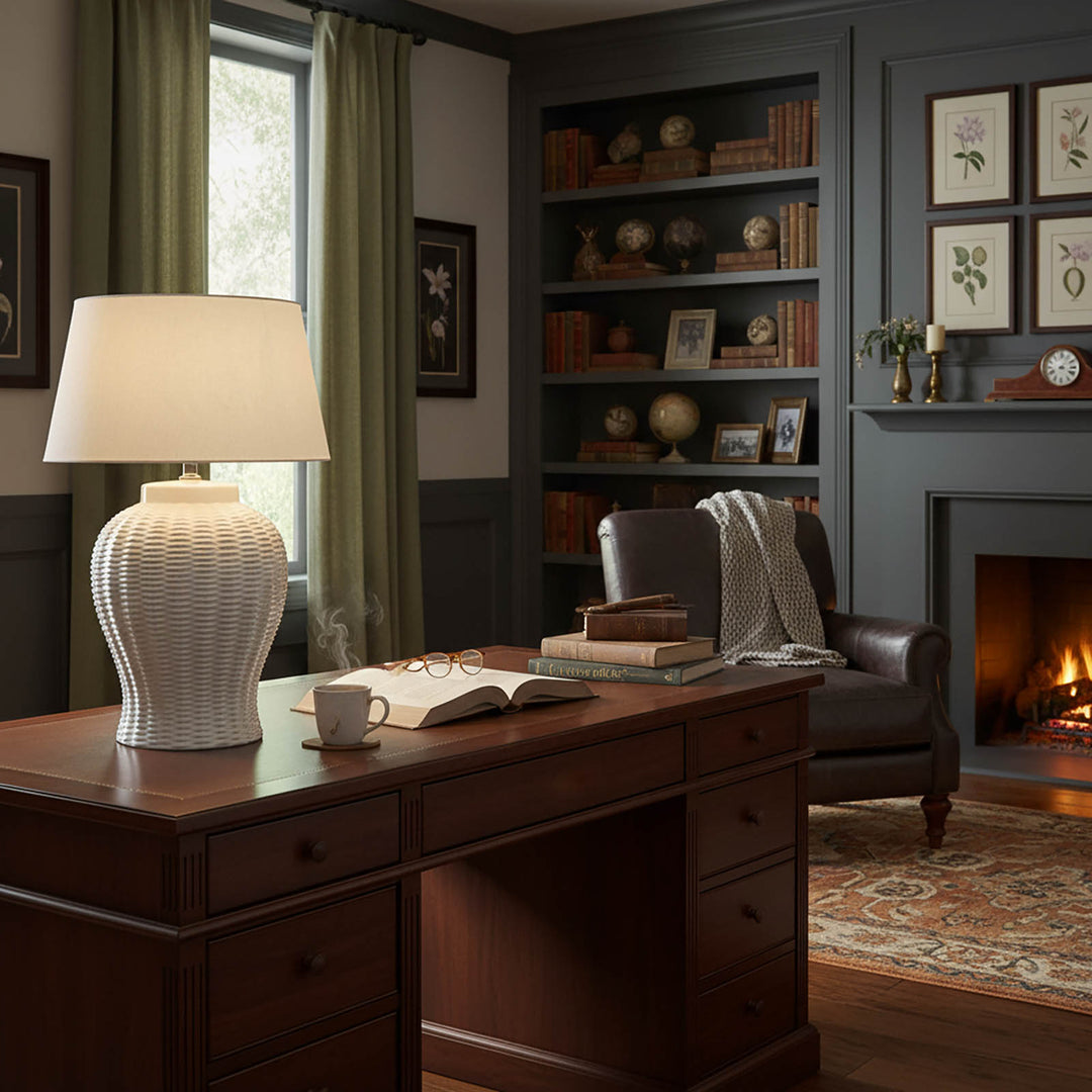 Drawbridge Ceramic Table Lamp Base White