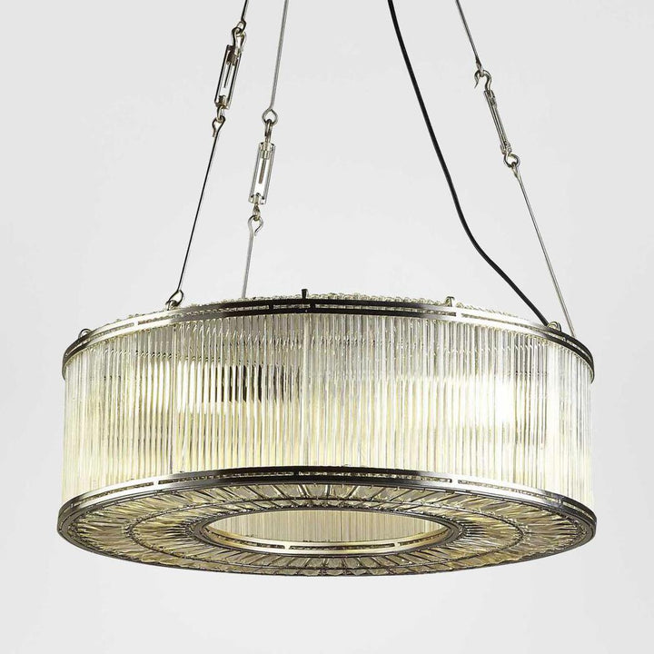 Verre Glass Ring Ceiling Pendant Nickel