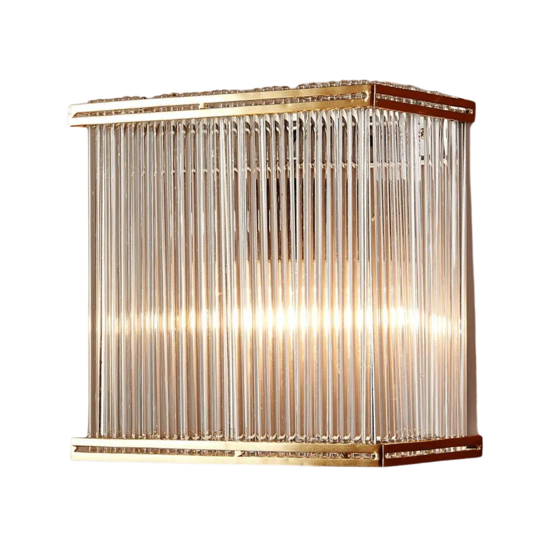 Verre Rectangular Wall Light Brass