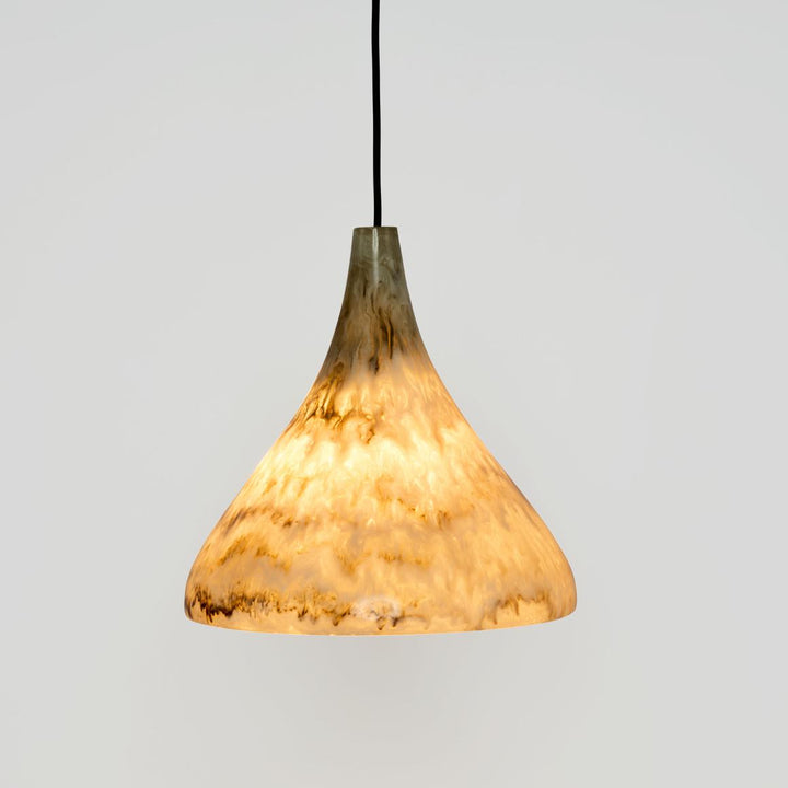 Cove Resin Wide Pendant Light Beige