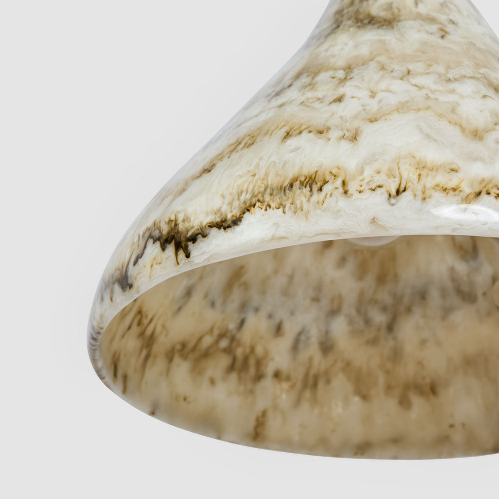 Cove Resin Wide Pendant Light Beige