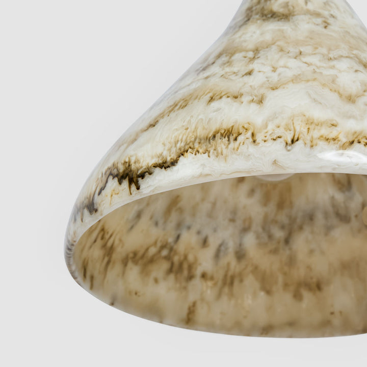 Cove Resin Wide Pendant Light Beige