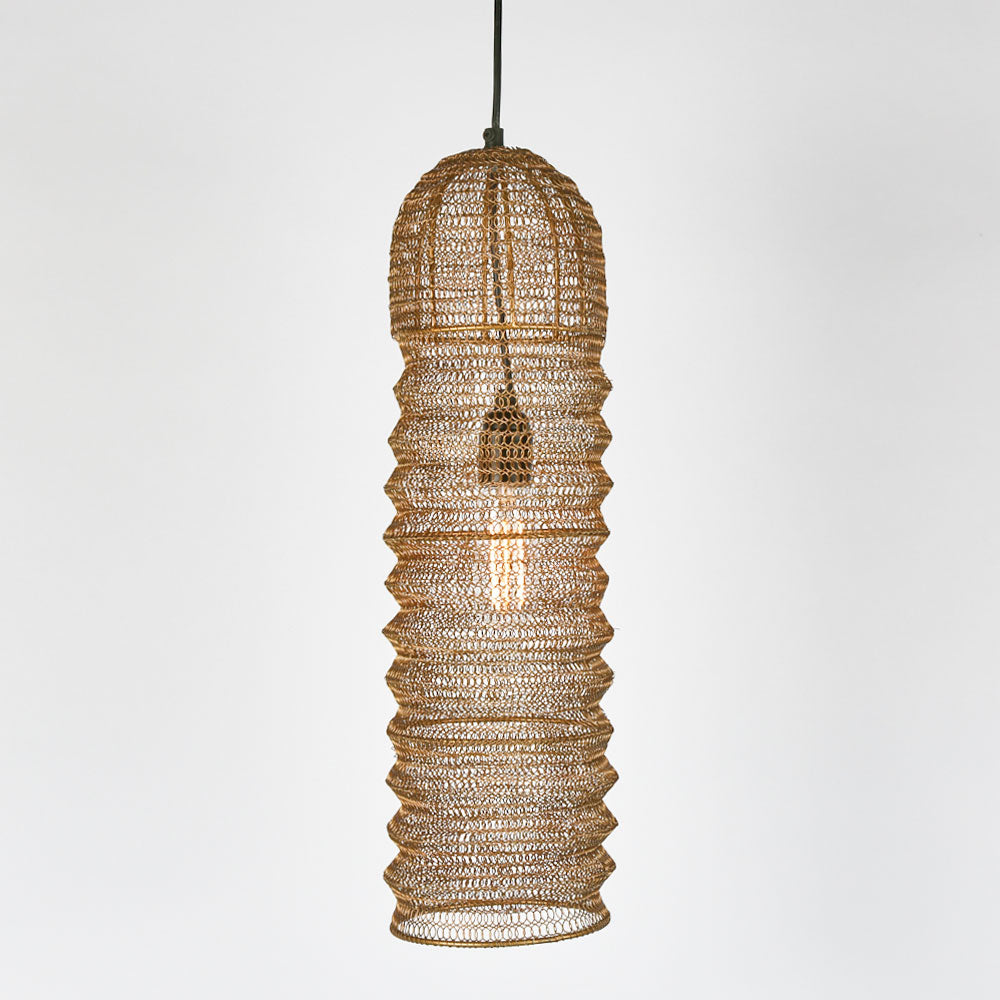 Monash Wire Mesh Ceiling Pendant Brass