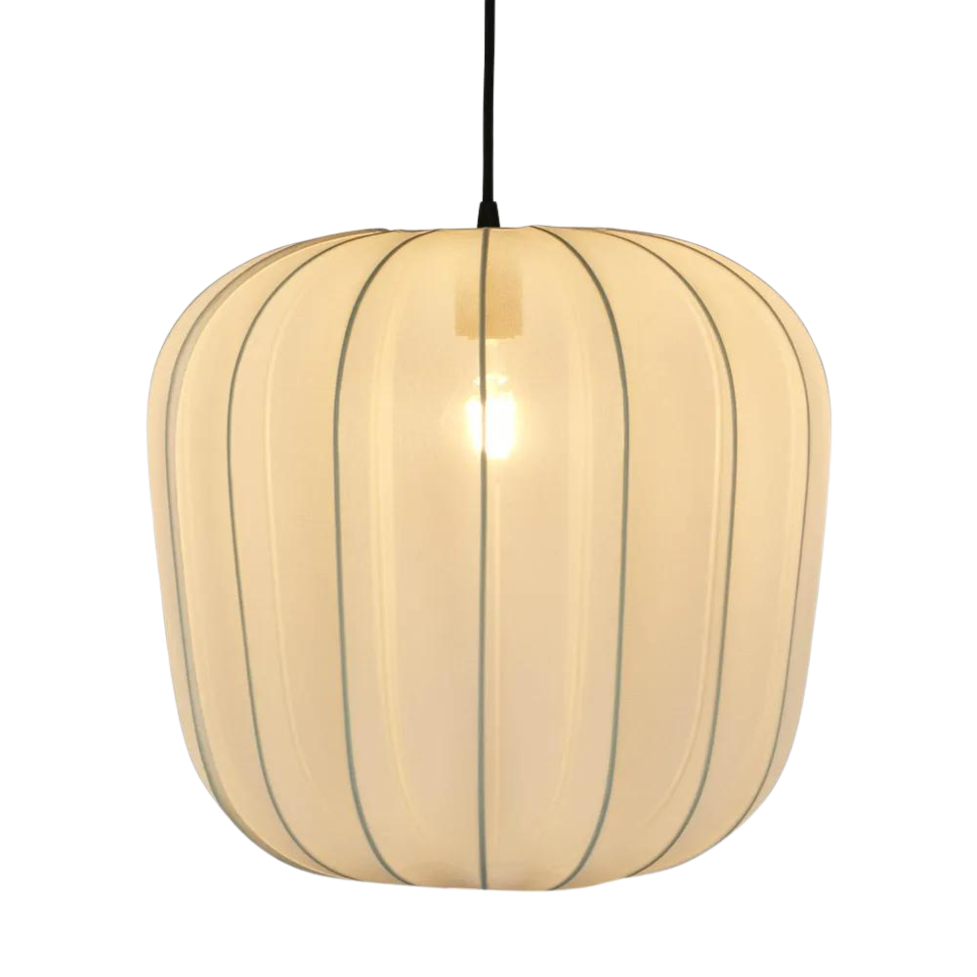 Pumking Ceiling Pendant Large Ivory (shade Only)