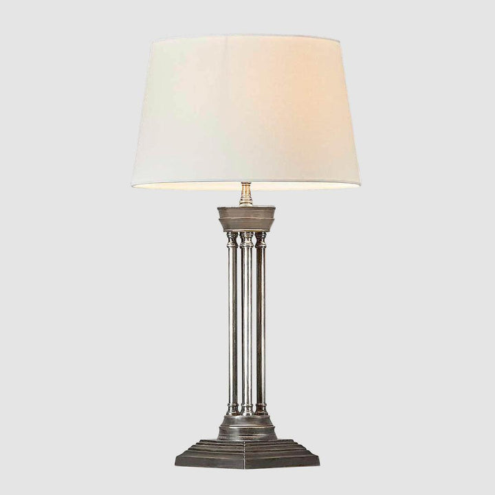 Hudson Table Lamp Base Antique Silver- Base Only