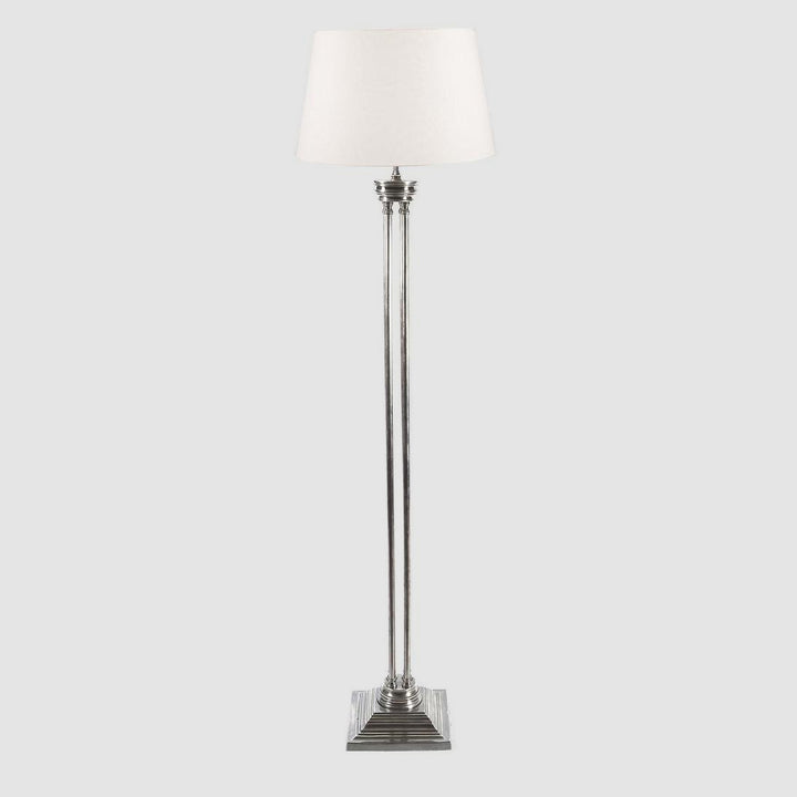 Hudson Floor Lamp Base Antique Silver- Base Only