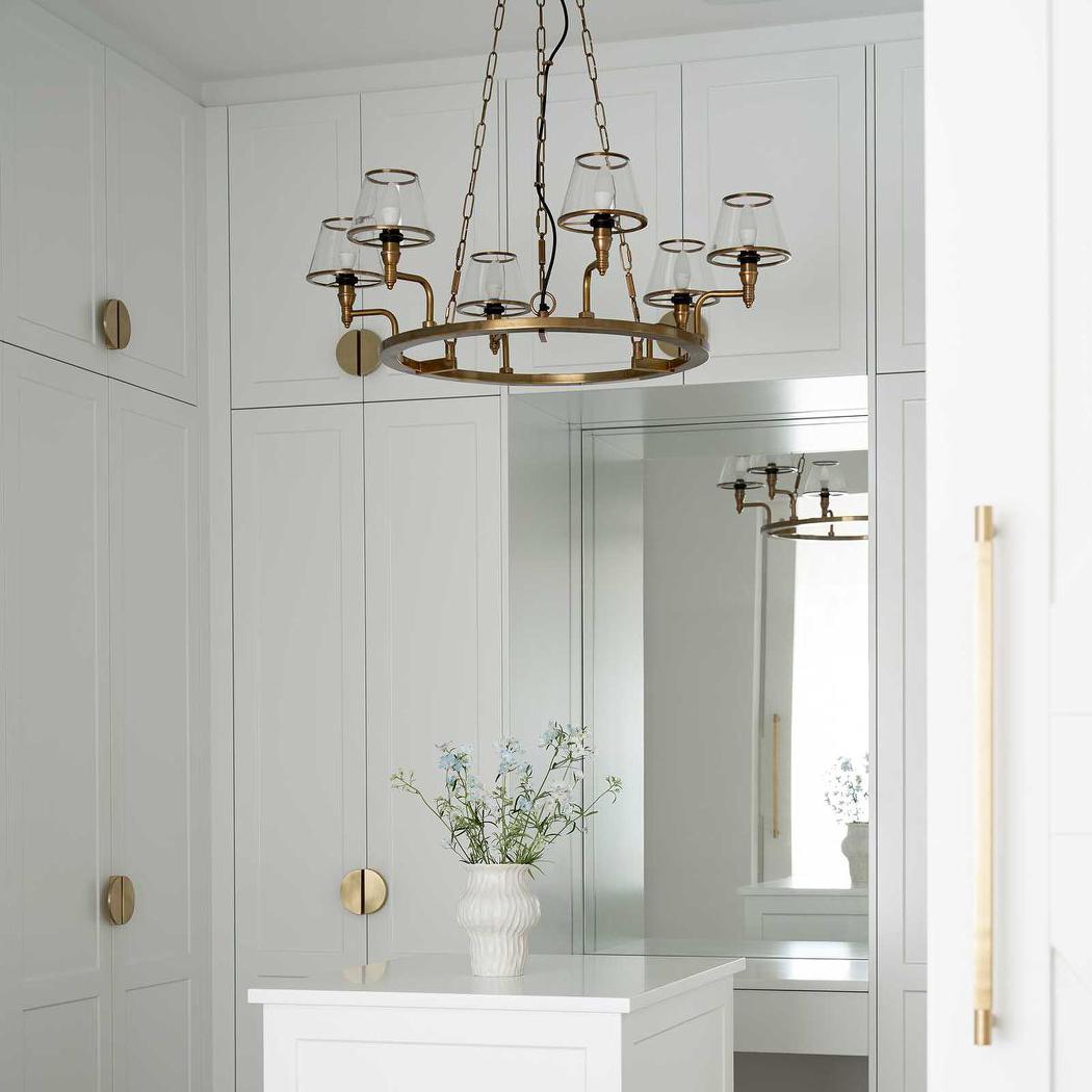 Sienna Chandelier Antique Brass