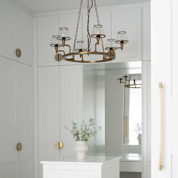 Sienna Chandelier Antique Brass