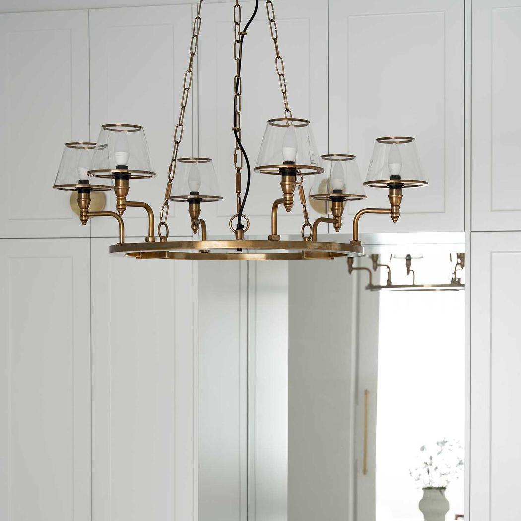 Sienna Chandelier Antique Brass