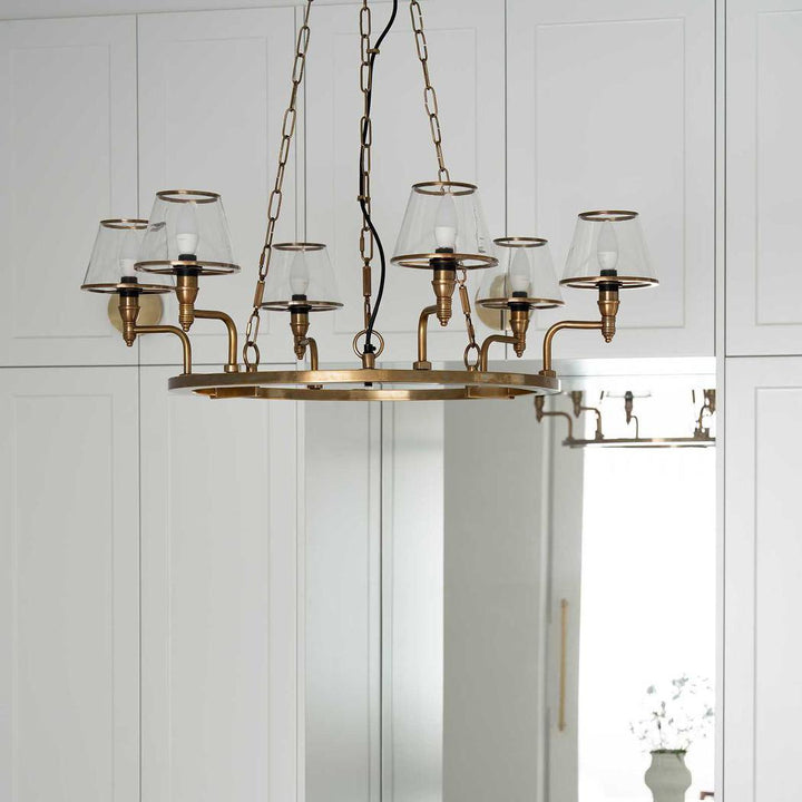 Sienna Chandelier Antique Brass