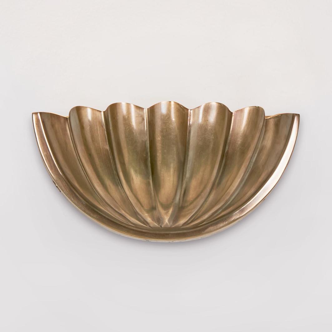 Half Moon Shell Shade Wall Light Small