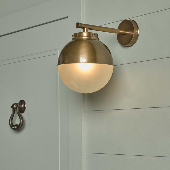 Carrington Outdoor Wall Light Antique Brass