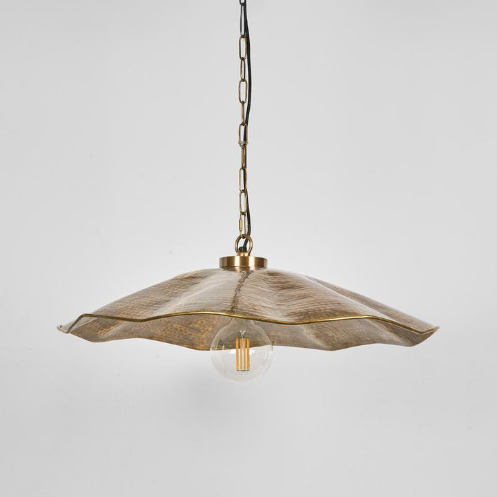 Melville Ceiling Pendant Hammered Antique Brass