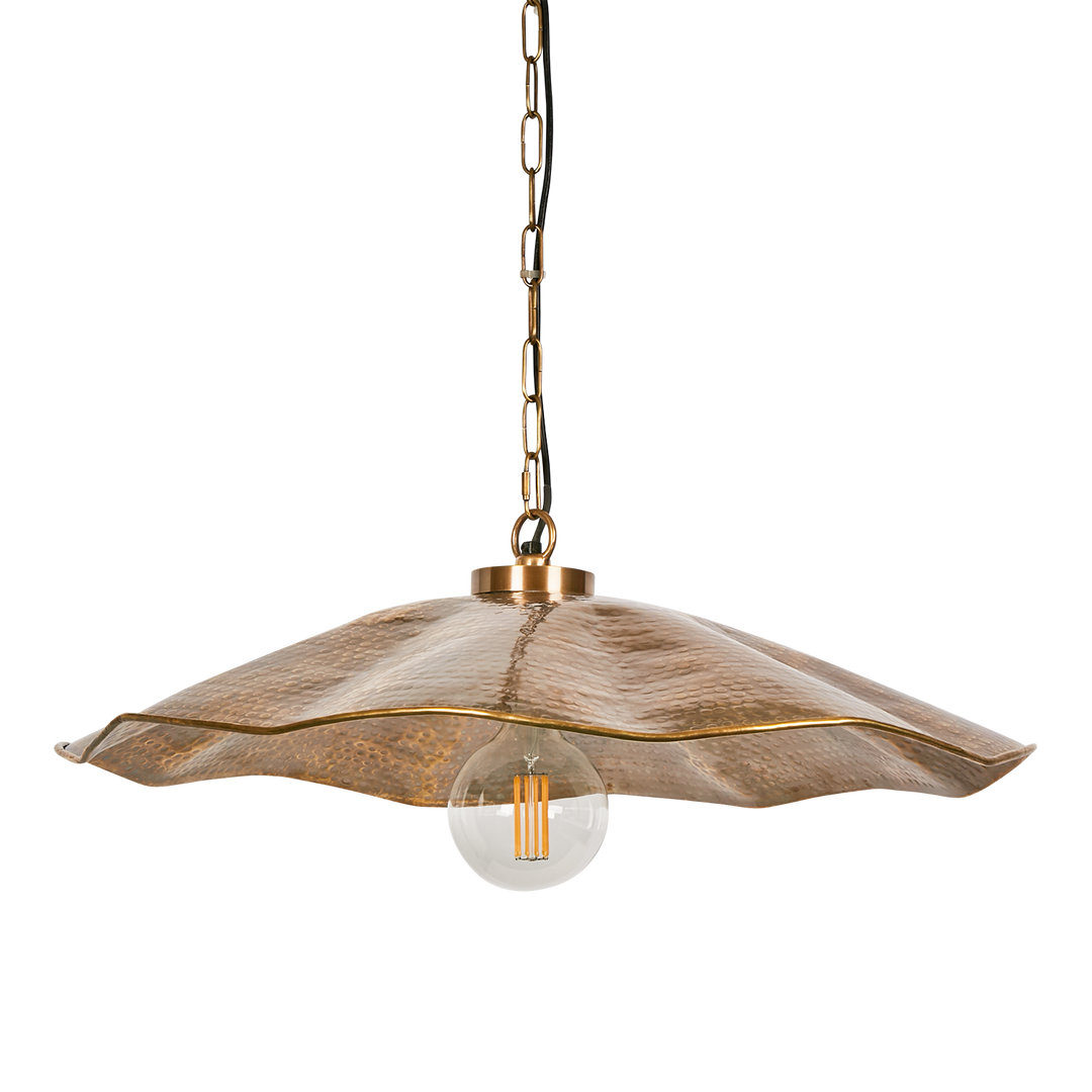 Melville Ceiling Pendant Hammered Antique Brass