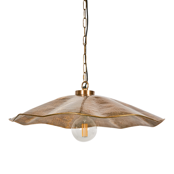 Melville Ceiling Pendant Hammered Antique Brass