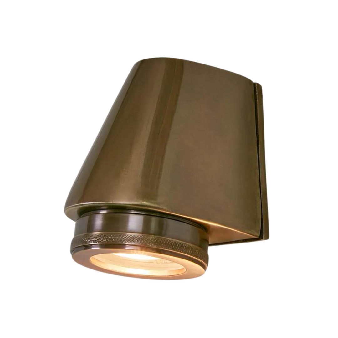 Seaman Outdoor Wall Light Antique Brass