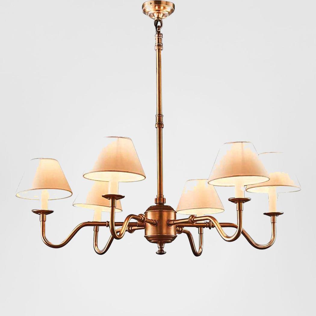 Prescot Chandelier Antique Brass