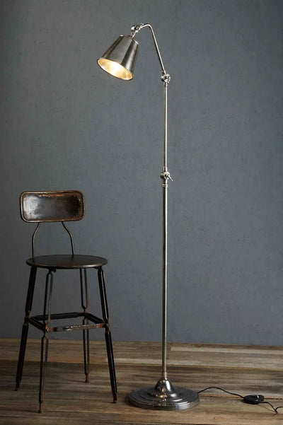 PRE-ORDER Newbury Floor Lamp Antique Silver