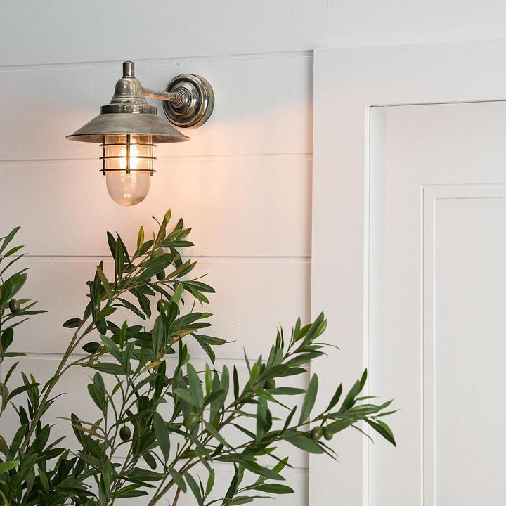 Clark Outdoor Wall Light Antique Silver