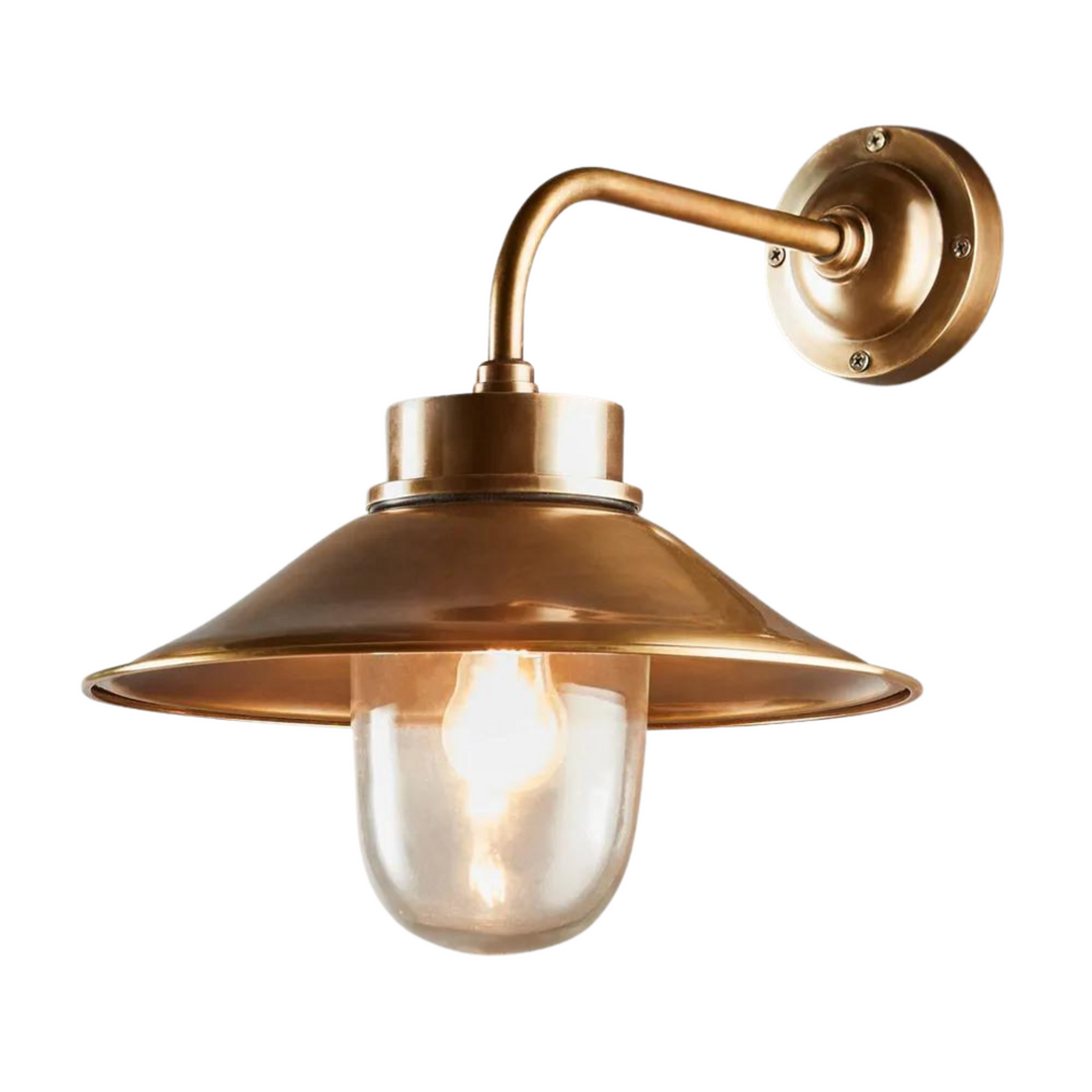 Sandhurst Outdoor Wall Light Antique Brass