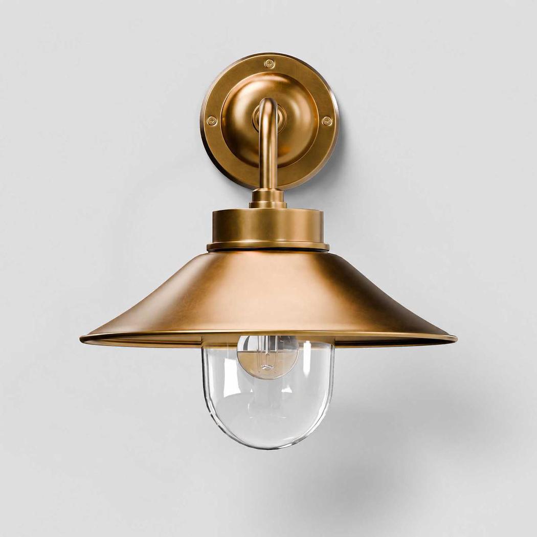 Sandhurst Outdoor Wall Light Antique Brass