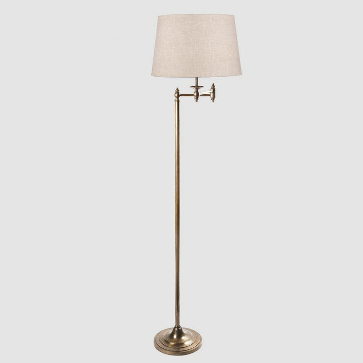 Macleay Floor Lamp Base Antique Brass- Base Only