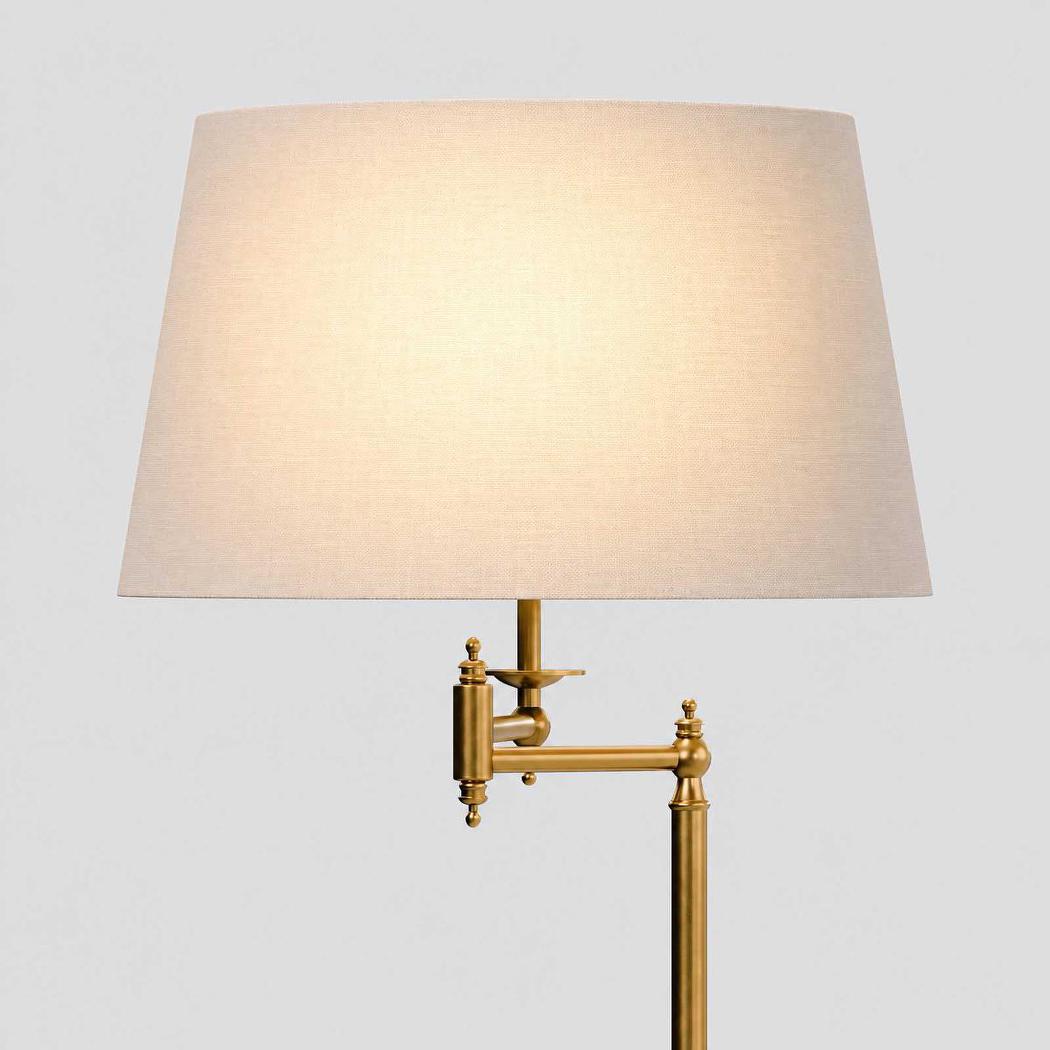 Macleay Floor Lamp Base Antique Brass- Base Only