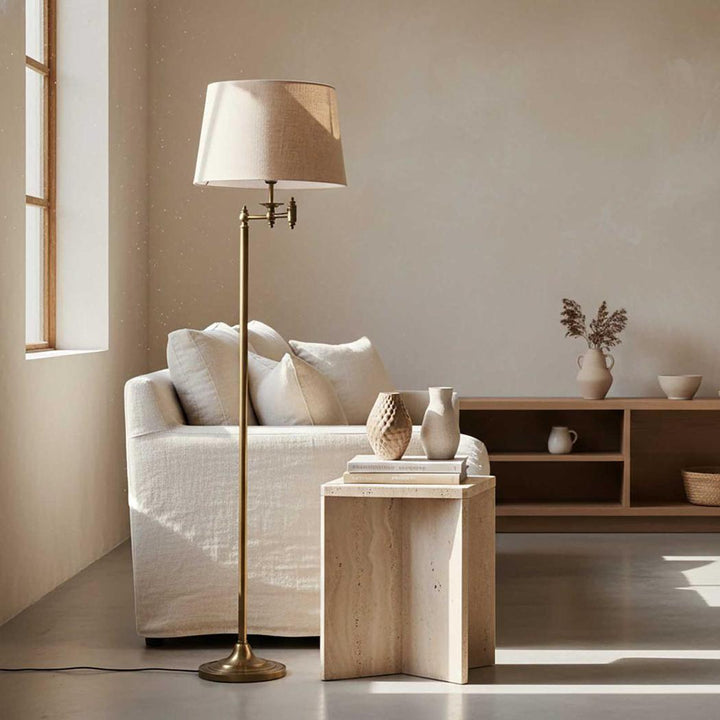 Macleay Floor Lamp Base Antique Brass- Base Only